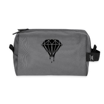 Dripping Diamond - Recycled Toiletry Zip Bag - anthracite - Front