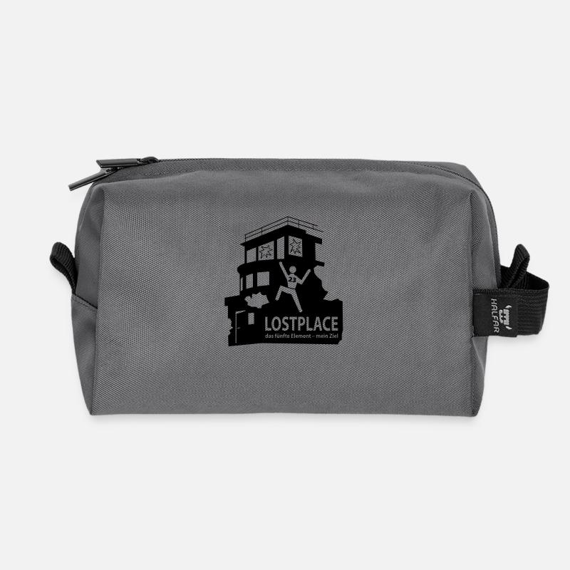 LOSTPLACE - Recycelte Kulturtasche - Anthrazit