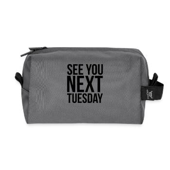 See you next Tuesday - Recycled Toiletry Zip Bag - anthracite - Front