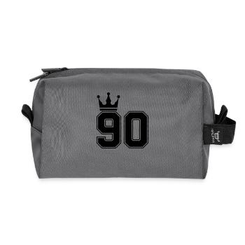 90 Crowns - Recycled Toiletry Zip Bag - anthracite - Front