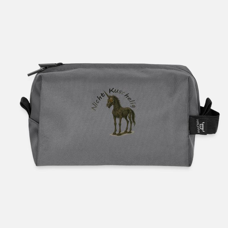 Zombie Einhorn - Recycelte Kulturtasche - Anthrazit
