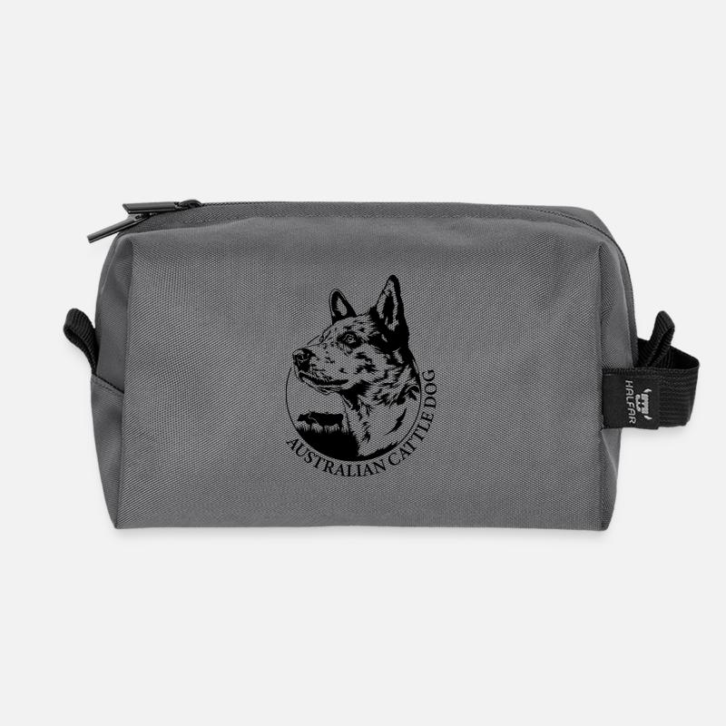 Australian Cattle Dog Portrait Hund Hunde Wilsigns - Recycelte Kulturtasche - Anthrazit