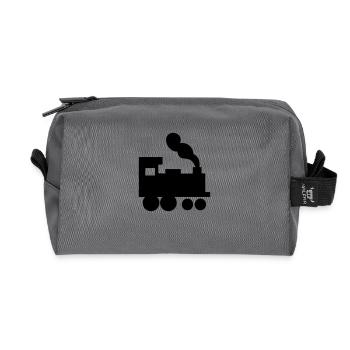 Zug - Bahn - Lok - Lokomotive - Recycelte Kulturtasche - Anthrazit - Vorne