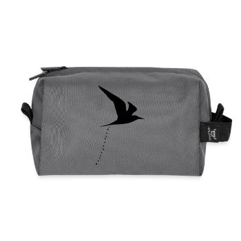 Bird of prey Bird shit bird poop shit 2c - Recycled Toiletry Zip Bag - anthracite - Front