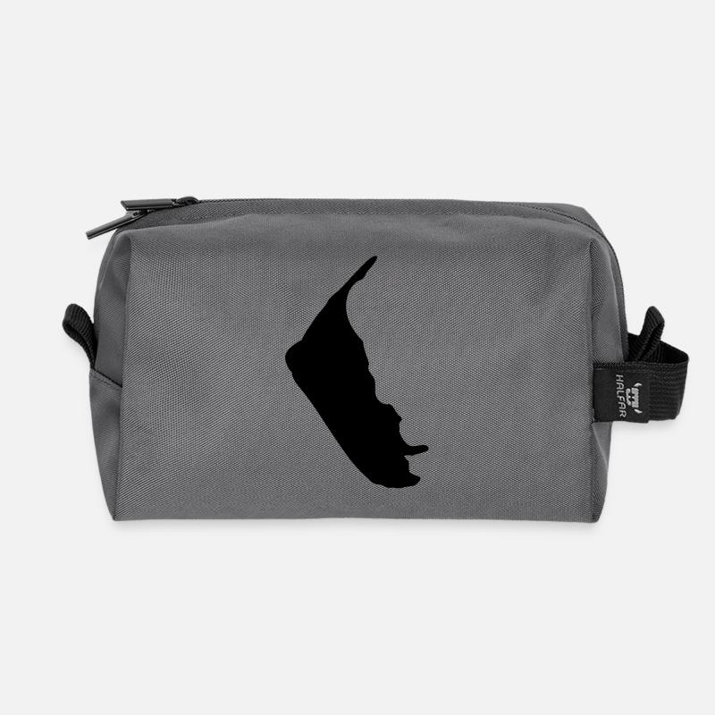 Amrum Umriss - Recycelte Kulturtasche - Anthrazit