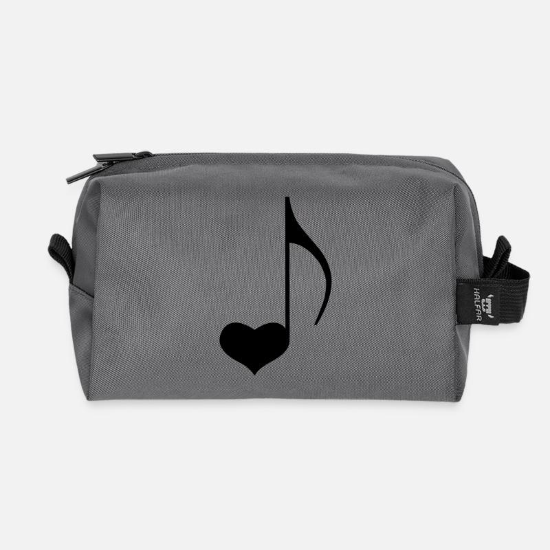 Music Love Note - Recycelte Kulturtasche - Anthrazit