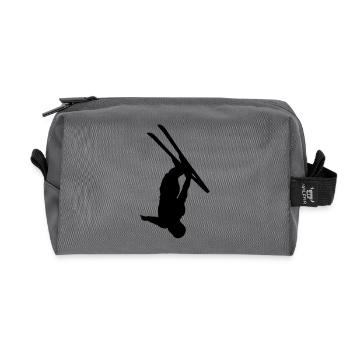 freefall skier / skiing - Trousse de toilette en tissu recyclé - anthracite - Devant