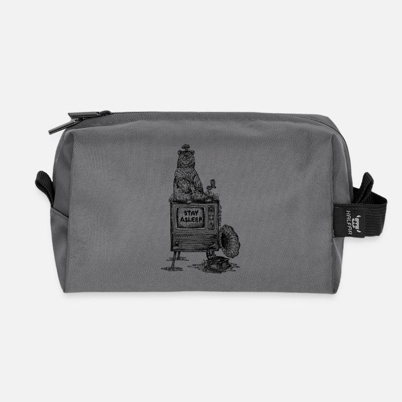 Stay Asleep - Recycelte Kulturtasche - Anthrazit