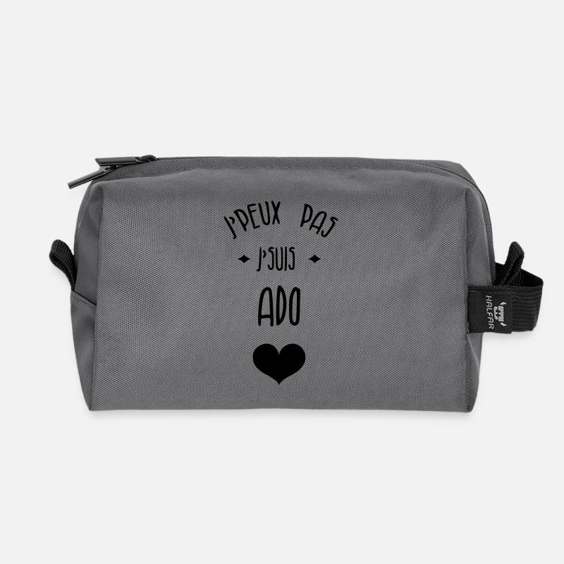 adolescent / enfant / ado / adolescente - Trousse de toilette en tissu recyclé - anthracite