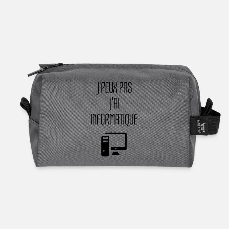 Computer Engineer Informatiker Informaticien - Recycled Toiletry Zip Bag - anthracite
