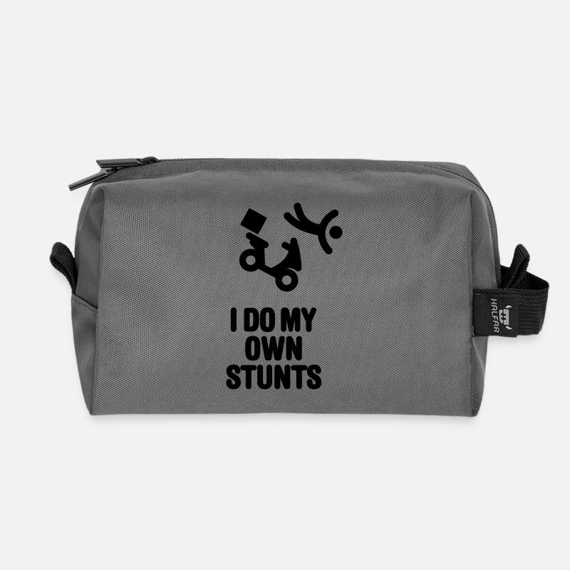 I do my own stunts Pizzaservice Pizzabote roller - Recycelte Kulturtasche - Anthrazit