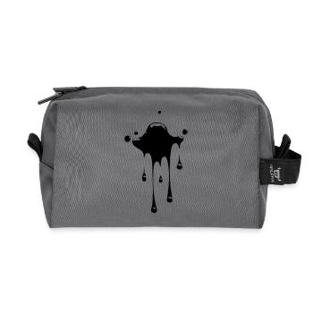 fleck_klecks - Recycelte Kulturtasche - Anthrazit - Vorne
