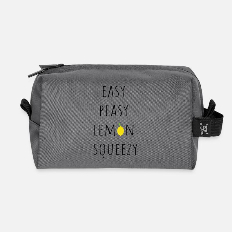 Easy peasy lemon squeezy - Recycelte Kulturtasche - Anthrazit
