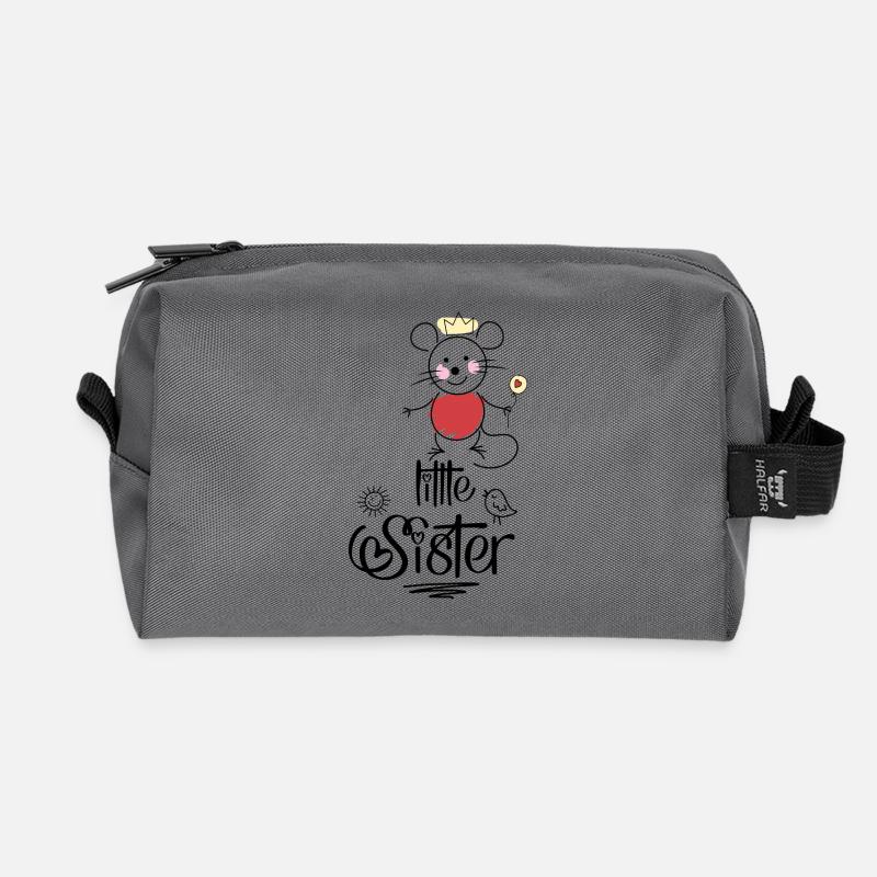 Kleine Schwester - Recycelte Kulturtasche - Anthrazit