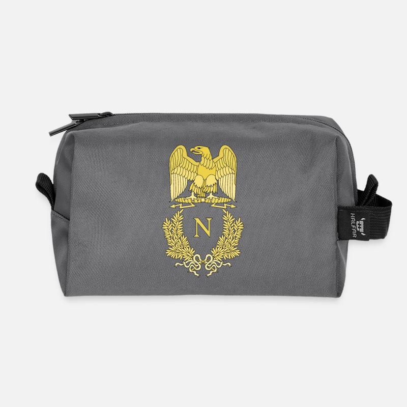 Napoleon Bonaparte Eagle - Recycled Toiletry Zip Bag - anthracite