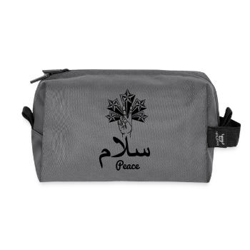 Arabische Friedenssterne - Recycelte Kulturtasche - Anthrazit - Vorne