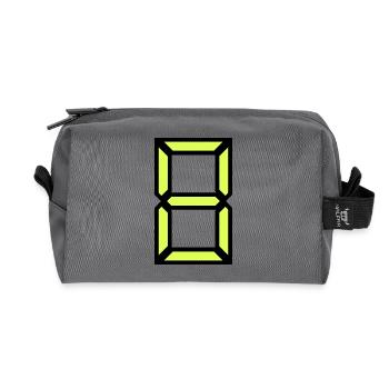 8. 8 YEARS. 8TH ANNIVERSARY. BIRTHDAY 8 YEARS - Recycled Toiletry Zip Bag - anthracite - Front