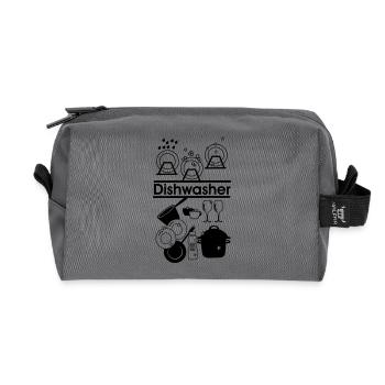 Dishwasher 03 - Recycled Toiletry Zip Bag - anthracite - Front