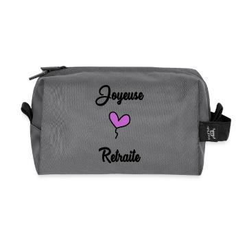 COLLEAGUE. START. RETIREMENT - Recycled Toiletry Zip Bag - anthracite - Front