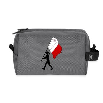 Flagge Malta Frau zu Fuß - Recycelte Kulturtasche - Anthrazit - Vorne