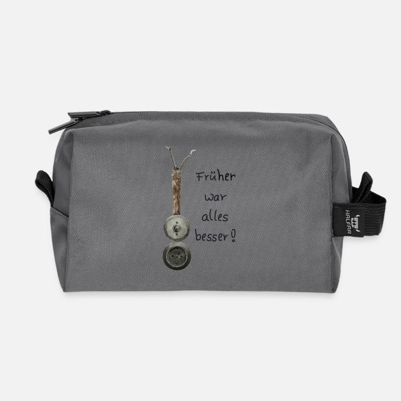 Lichtschalter mit Steckdose - Recycelte Kulturtasche - Anthrazit