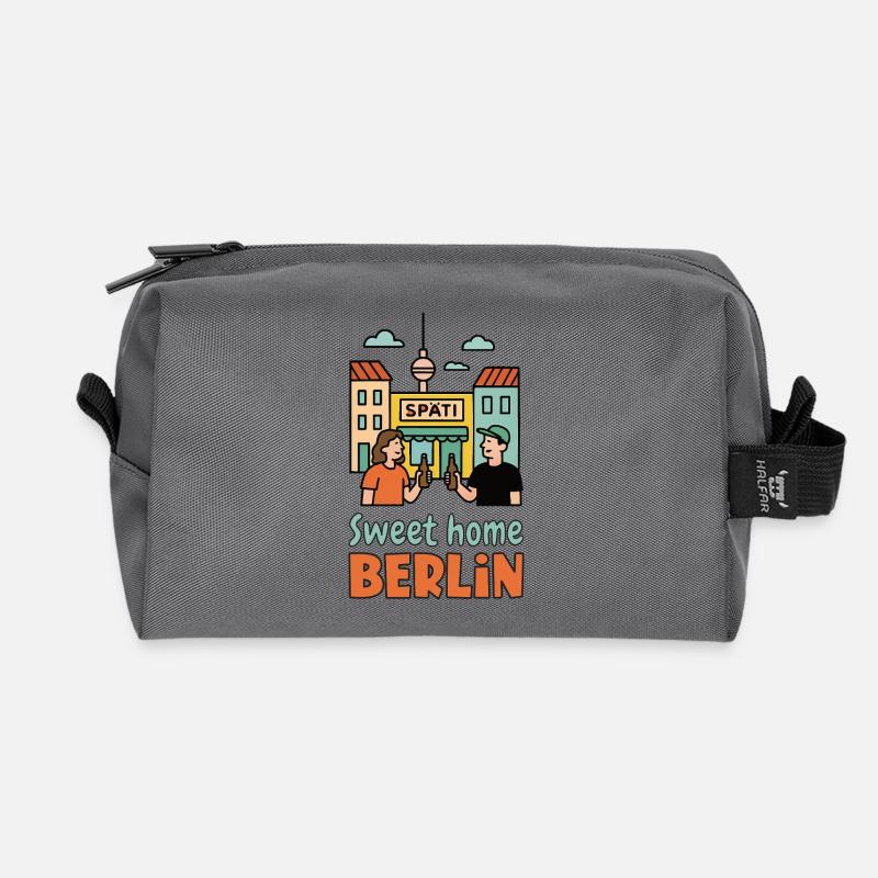 Späti - Sweet Home Berlin - Recycelte Kulturtasche - Anthrazit