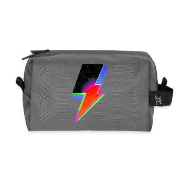 Tonnerre au néon électrique - Trousse de toilette en tissu recyclé - anthracite - Devant
