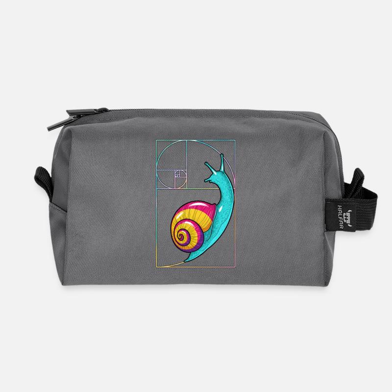 Fibonacci Spiral Snail - Recycelte Kulturtasche - Anthrazit