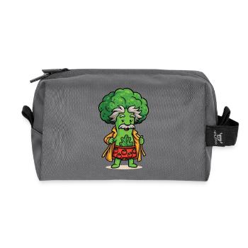 Einstein Broccoli - Recycled Toiletry Zip Bag - anthracite - Front