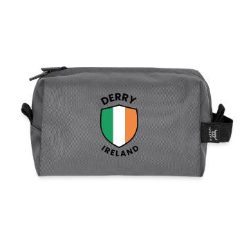 Derry Ireland Schild-Design - Recycelte Kulturtasche - Anthrazit - Vorne