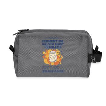 La fermentation du levain résout la plupart des problèmes du pain - Trousse de toilette en tissu recyclé - anthracite - Devant