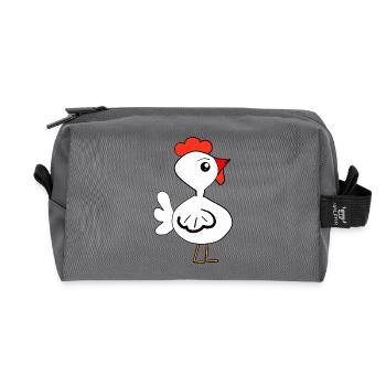 Poussins poules poules poules Enfants - Trousse de toilette en tissu recyclé - anthracite - Devant