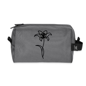 Minimalist Lily - Recycled Toiletry Zip Bag - anthracite - Front