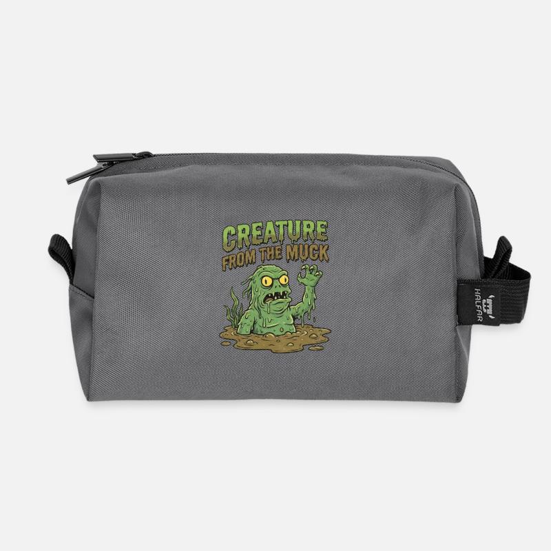 Creature from the Muck – Retro Comic Sumpfmonster  - Recycelte Kulturtasche - Anthrazit