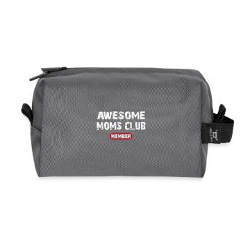 Awesome Moms Club best mom in the world - Recycled Toiletry Zip Bag - anthracite - Front