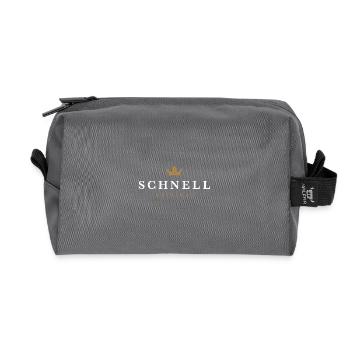 Logo de famille original rapide - Trousse de toilette en tissu recyclé - anthracite - Devant