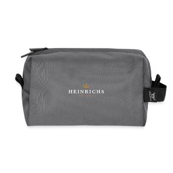 Logo original de la famille Heinrich - Trousse de toilette en tissu recyclé - anthracite - Devant