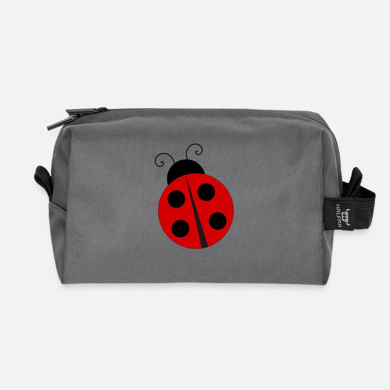 ladybug - Recycled Toiletry Zip Bag - anthracite