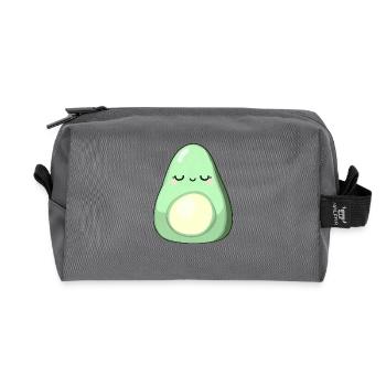 Chilling avocado - Recycled Toiletry Zip Bag - anthracite - Front