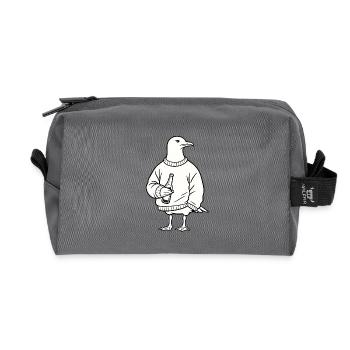 Coastal Buddy - Recycled Toiletry Zip Bag - anthracite - Front