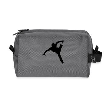 Ice Skating male de - Recycelte Kulturtasche - Anthrazit - Vorne