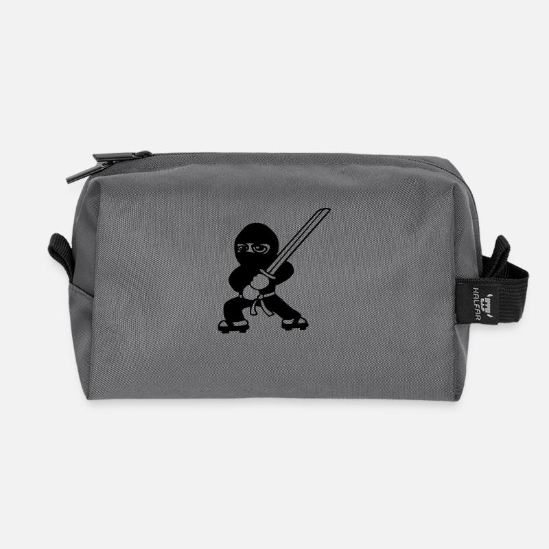 ninja katana - Recycelte Kulturtasche - Anthrazit