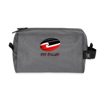 New Zealand - Recycled Toiletry Zip Bag - anthracite - Front