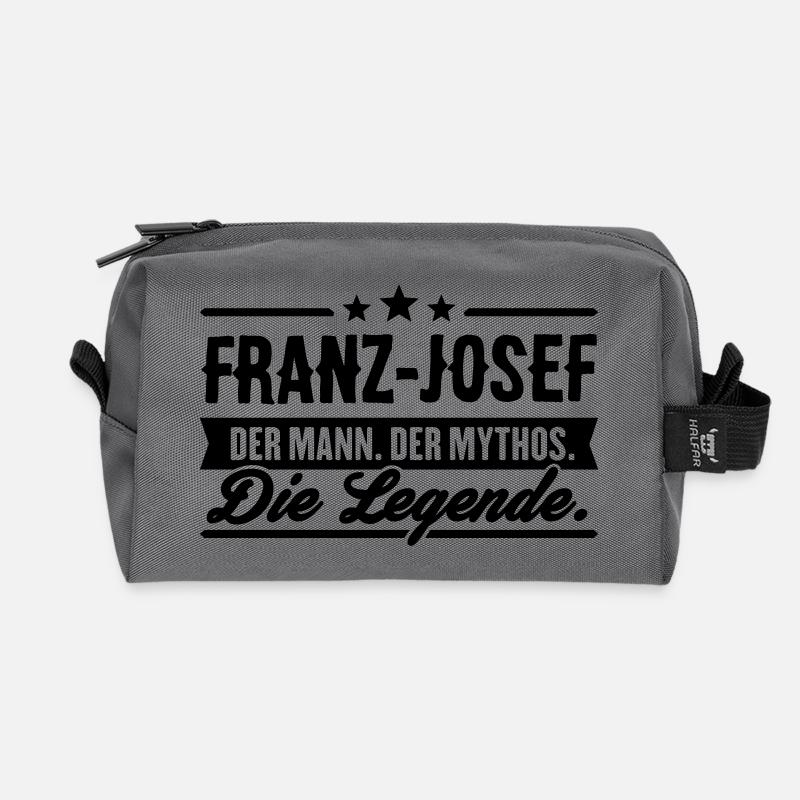 Mann Mythos Legende Franz-Josef - Recycelte Kulturtasche - Anthrazit