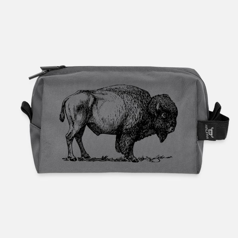 Bison - Recycelte Kulturtasche - Anthrazit