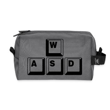 WASD Game Control Key combo - Recycled Toiletry Zip Bag - anthracite - Front