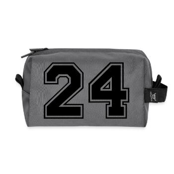 24 - Trousse de toilette en tissu recyclé - anthracite - Devant