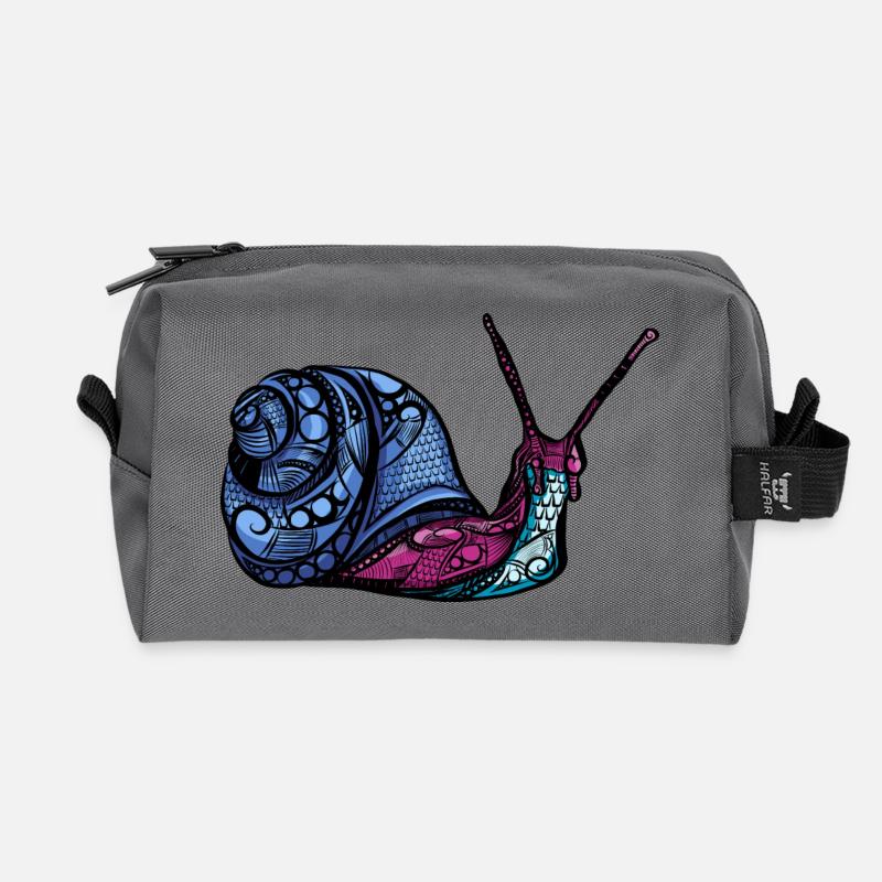 Schnecke - Recycelte Kulturtasche - Anthrazit