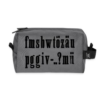 fmsbwtözäu - Recycelte Kulturtasche - Anthrazit - Vorne