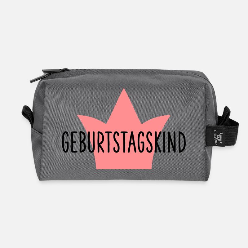 Geburtstagskind Krone Geschenk Geburtstag - Recycelte Kulturtasche - Anthrazit